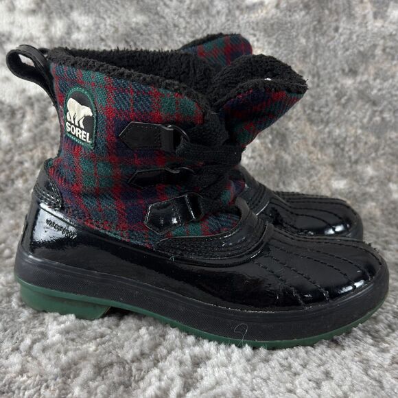 Sorel Sz 6 Waterproof Plaid Warm Lined Tivoli Winter Snow Boots Laced - Picture 4 of 11